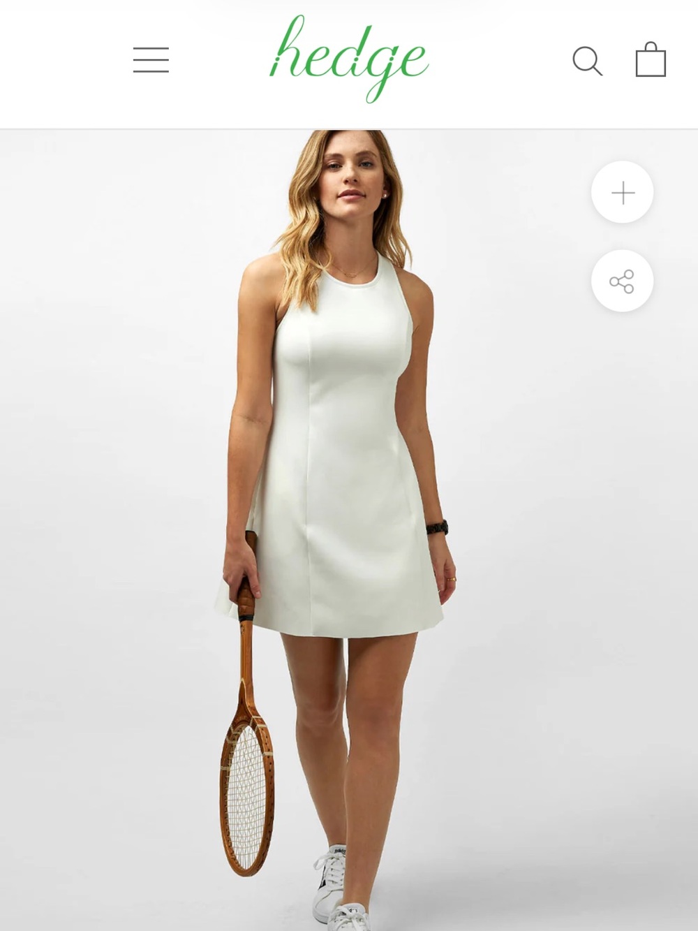 NWT Hedge Douglas Dress Cream Fit & Flare Heavy Performance Poly Size M